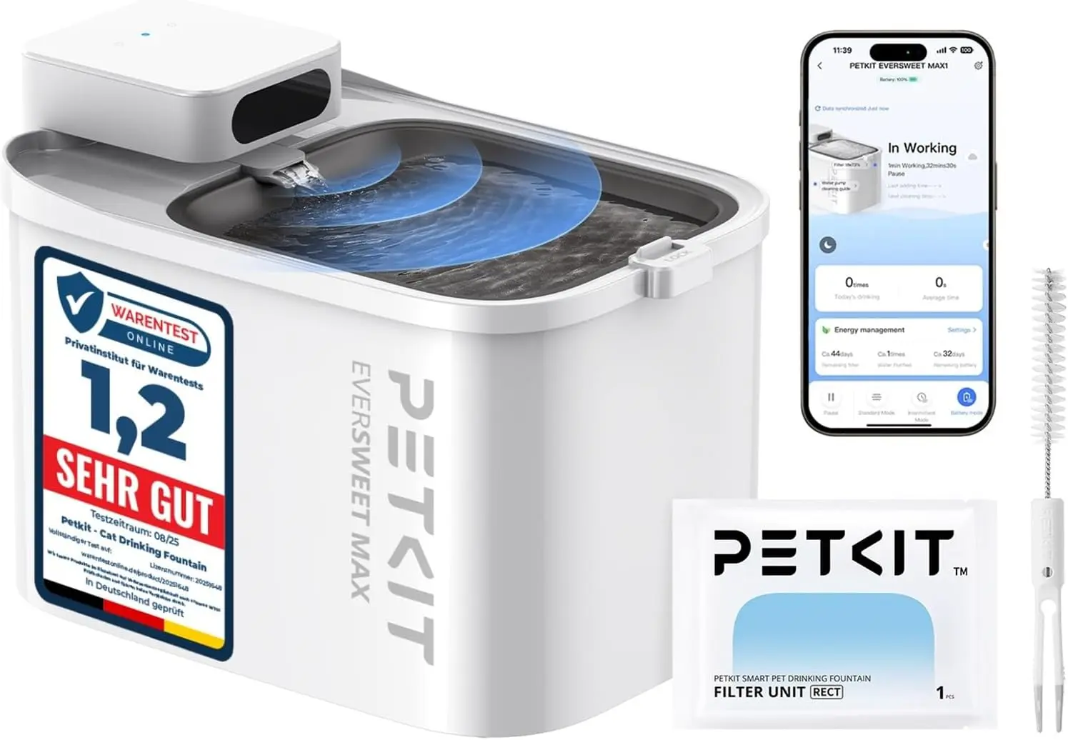 Fuente inteligente gatos